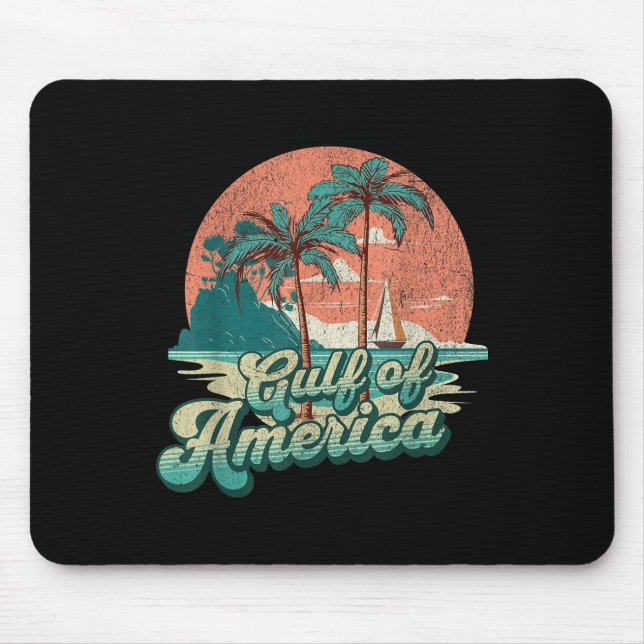 Mousepad Retro Sunset Beach Vibes - Golfo Dos Eua, América (Frente)