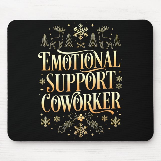 Mousepad Retro Suprt Coworker Ugly Christmas Saying Quote  (Frente)