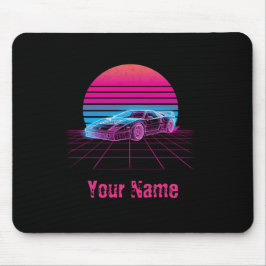 Mousepad Retro Synthwave Supercarro Mouse Gaming Personaliz