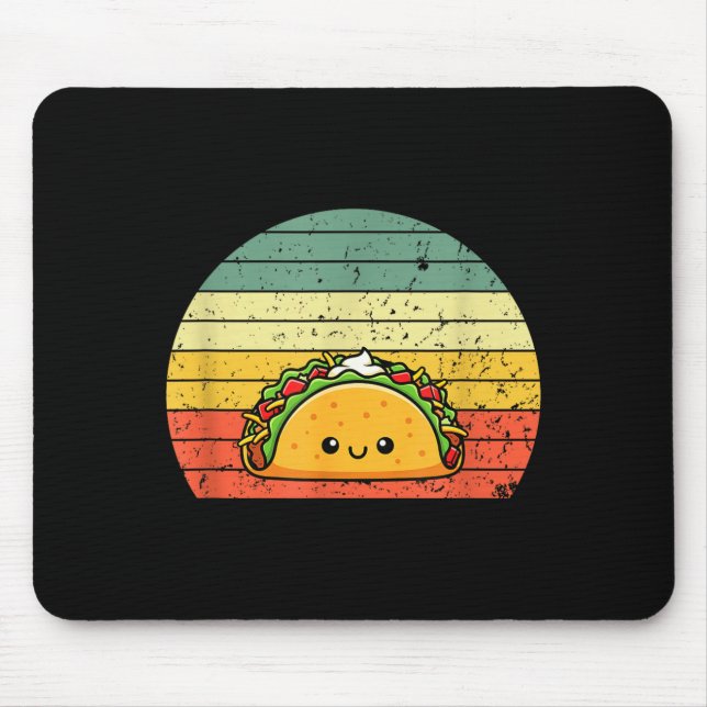 Mousepad Retro Taco Lover Shirt Funny Retro Taco Humor  (Frente)