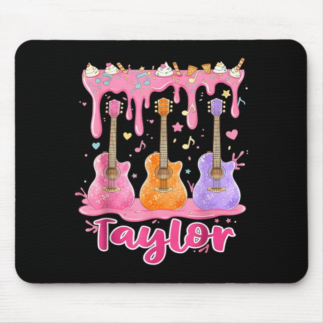 Mousepad Retro Taylor Ice Cream Dripng Groovy 80's Women Me (Frente)