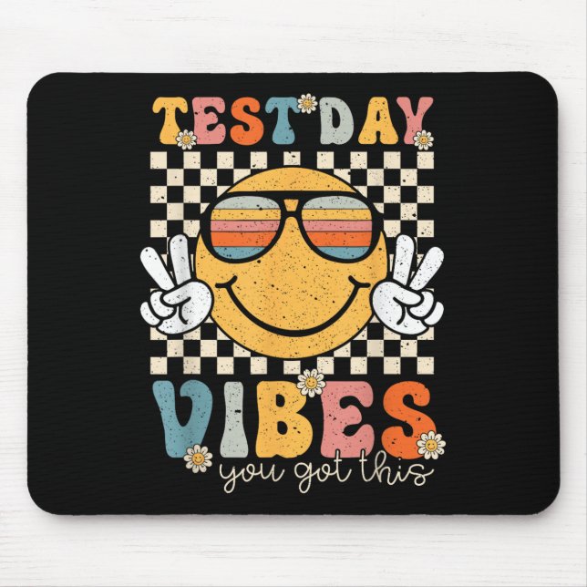 Mousepad Retro Test Day Vibes You Got This Motivation Teach (Frente)