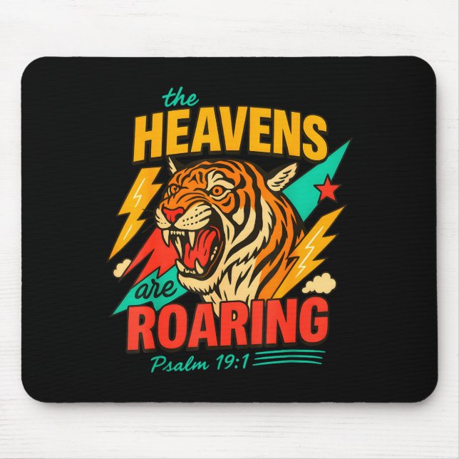 Mousepad Retro The Heavens Are Roaring Believer Bible Verse (Frente)