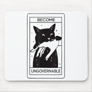 Mousepad Retro Torna-Se Um Gato Negro Incontrolável Mordend