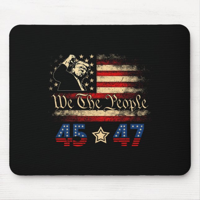 Mousepad Retro Trump 45 47 Vencedor Presidencial Das Eleiçõ (Frente)