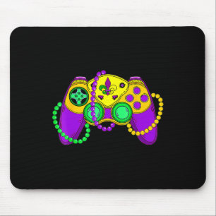 Mousepad Retro Video Game Controller Hat Mardi Gras Gaming