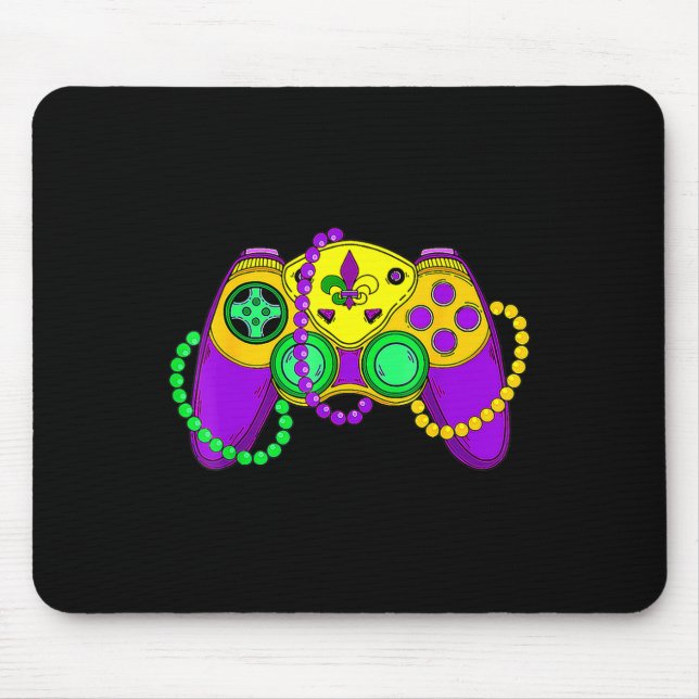Mousepad Retro Video Game Controller Hat Mardi Gras Gaming (Frente)