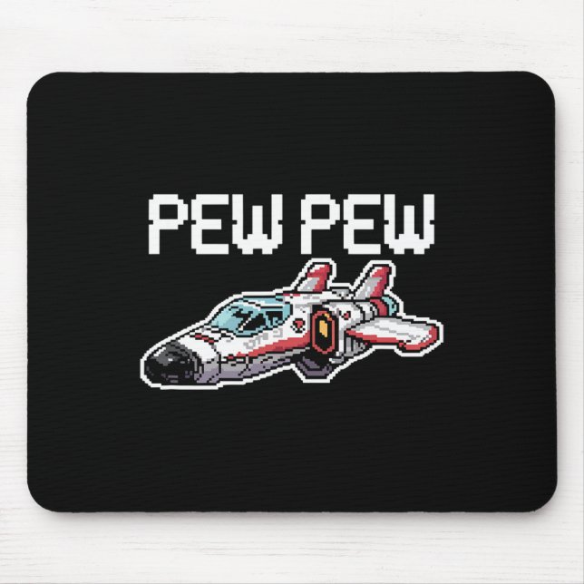 Mousepad Retro Video Game Ship Arcade Funny Nostalgia Gamer (Frente)