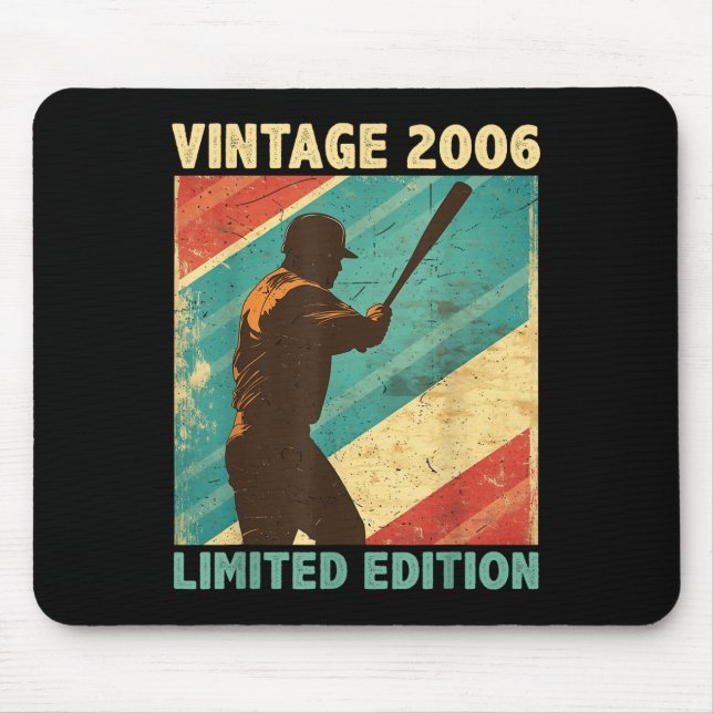 Mousepad Retro Vintage 2006 Baseball Lover Limited Edition (Frente)