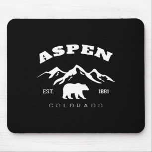Mousepad Retro Vintage Aspen Colorado Lembrança Crianças Ca