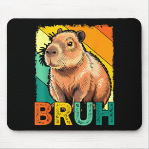 Mousepad Retro Vintage Capivara Bruh Meme Para Meninos Meni