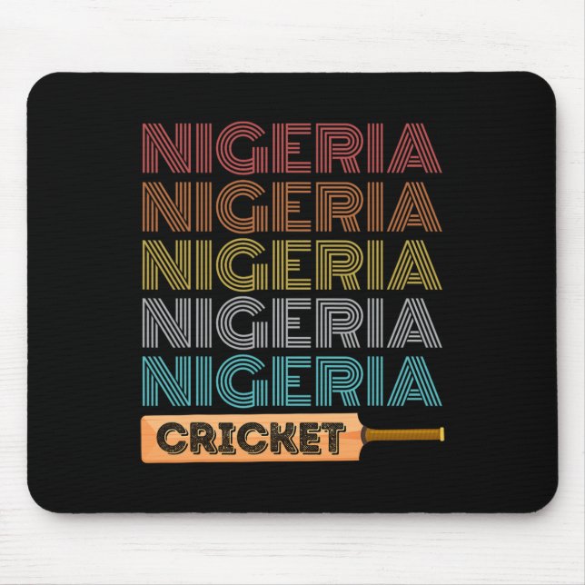 Mousepad Retro Vintage Nigeria Cricket  (Frente)