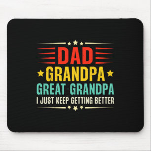 Mousepad Retro Vintage Pai Vovô Excelente Vovô Legal Fathe