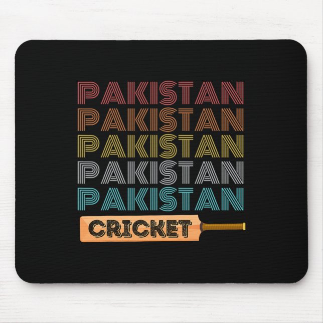 Mousepad Retro Vintage Pakistan Cricket  (Frente)