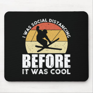 Mousepad Retro Vintage Ski Tee Legal Esportes de inverno es