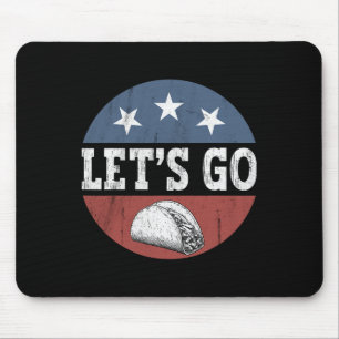 Mousepad Retro Vintage Vamos Go Taco USA Flag American Flag