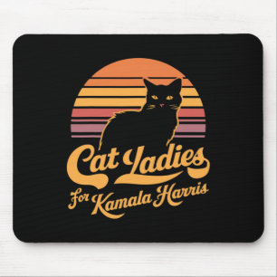 Mousepad Retro Womens Kamala Harris Lady Cat