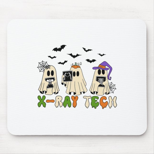 Mousepad Retro X-ray Tech Halloween Ghost Radiology Ghost R (Frente)