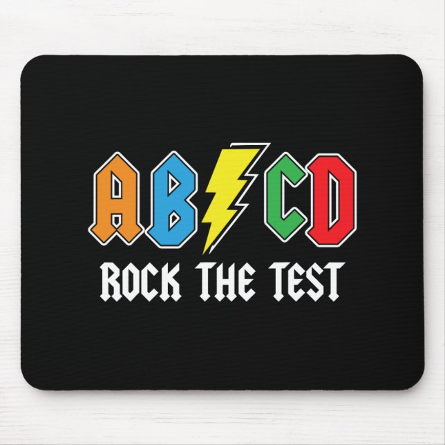 Mousepad Retron Abcd Rock The Test Day Enny School (Frente)