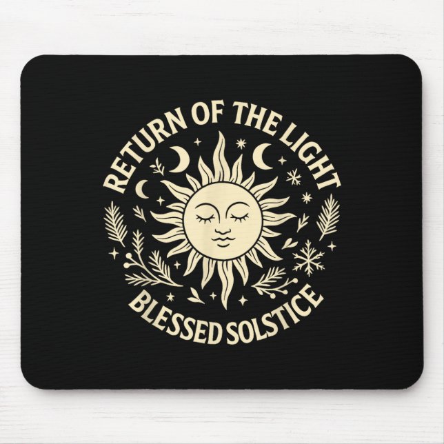 Mousepad Return Of The Light Blessed Solstice Celestial Sun (Frente)