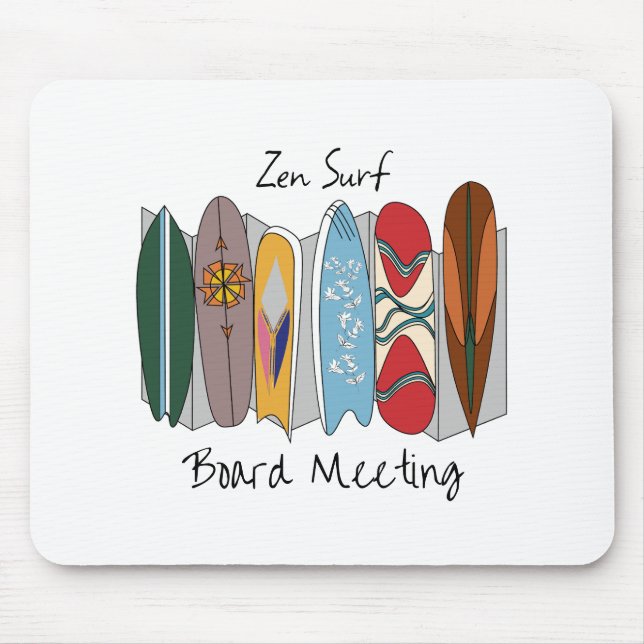 Mousepad Reunião da Prancha de Surf Zen (Frente)