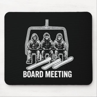 Mousepad Reunião de Conselho de Snowboard Esquiador Elevado