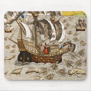 Mousepad Reunião dos peixes de vôo na zona Torrid