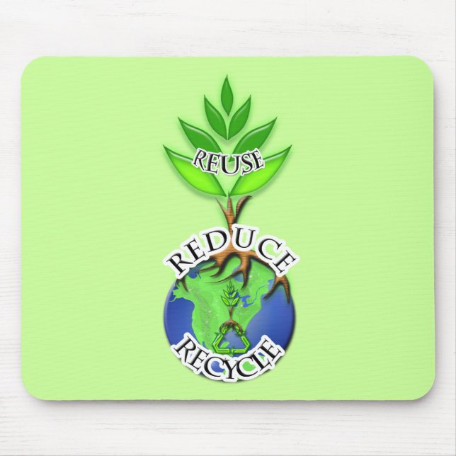 Mousepad ReUse o Reciclar ReDuce (Frente)