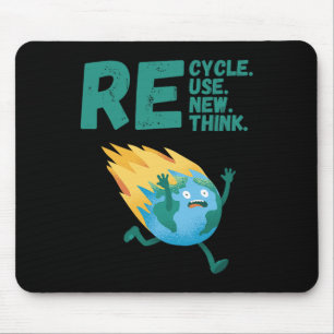 Mousepad Reutilização do reciclar Renovar Repensar Ativação