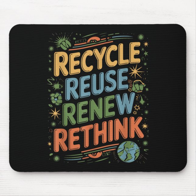 Mousepad Reutilizar reciclar Renovar Repensar Coleta (Frente)