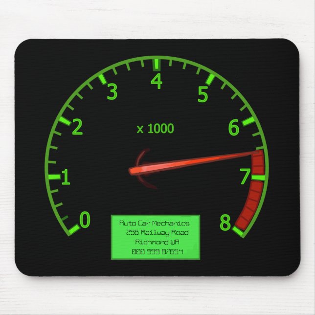 Mousepad Rev Contador do negócio do auto mecânico (Frente)