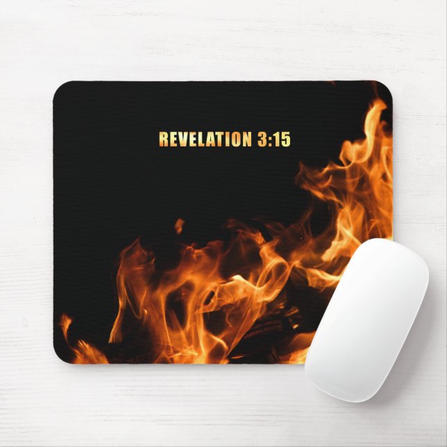 Mousepad Revelação: Estar Em Fogo Por Jesus Fé Cristã (Com mouse)