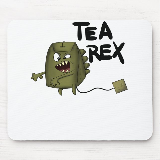 Mousepad rex do chá, dinossauro engraçado (Frente)