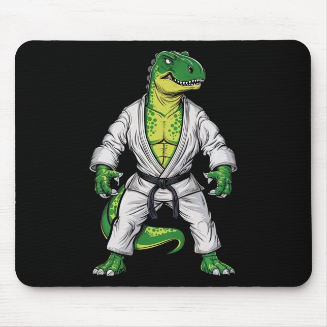 Mousepad Rex Martial Arts Dinossaur Jiu-jitsu Bjj Karate (Frente)
