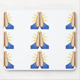 Mousepad rezando emoji