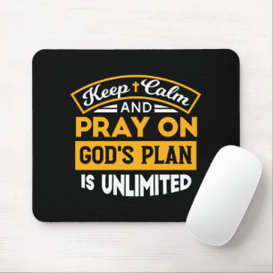 Mousepad Reze e Confie no Plano Ilimitado de Deus baseado n