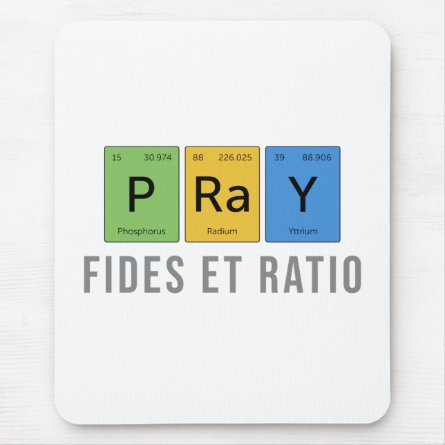 Mousepad Reze — Fides et Ratio (Fé e Razão) (Frente)