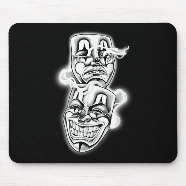 Mousepad Ria Agora Chore Mais Tarde Chicano Tattoo Flash (Frente)