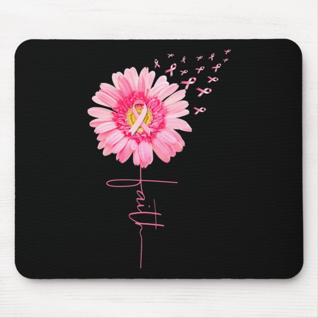 Mousepad Ribbon Daisy Faith - Mês de Conscientização sobre  (Frente)