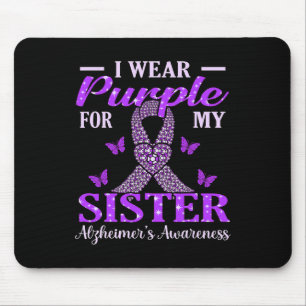 Mousepad Ribbon Purple Para Conscientização da Irmã Alzheim