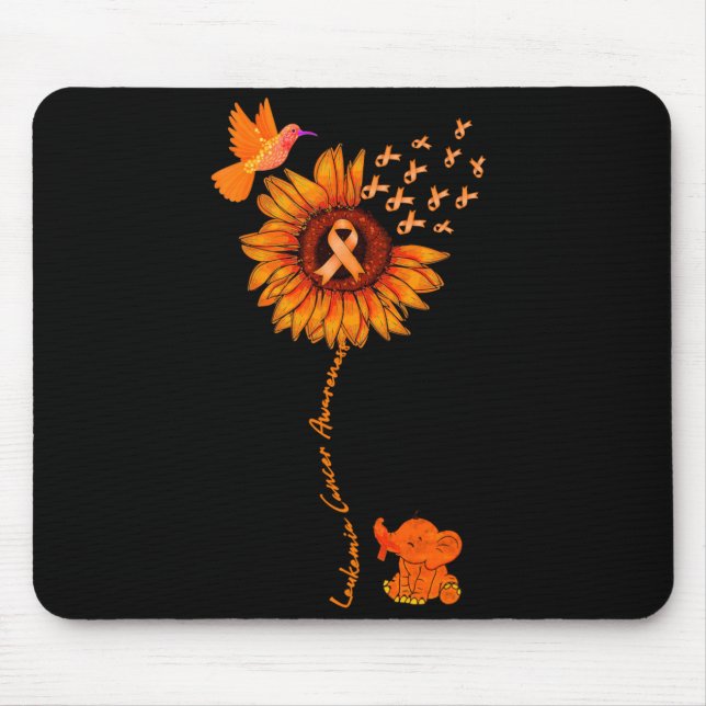 Mousepad Ribeira Laranja Suower Elefante Leucemia Cancro (Frente)