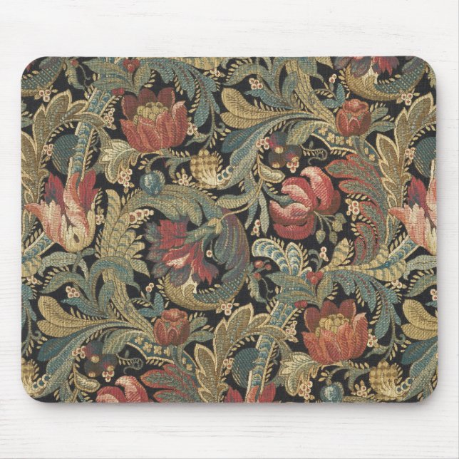 Mousepad Rich Floral Tapeçaria Brocade Antique Clássica (Frente)