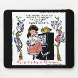 Mousepad Rick London Ernestine Chamando Birds Xmas