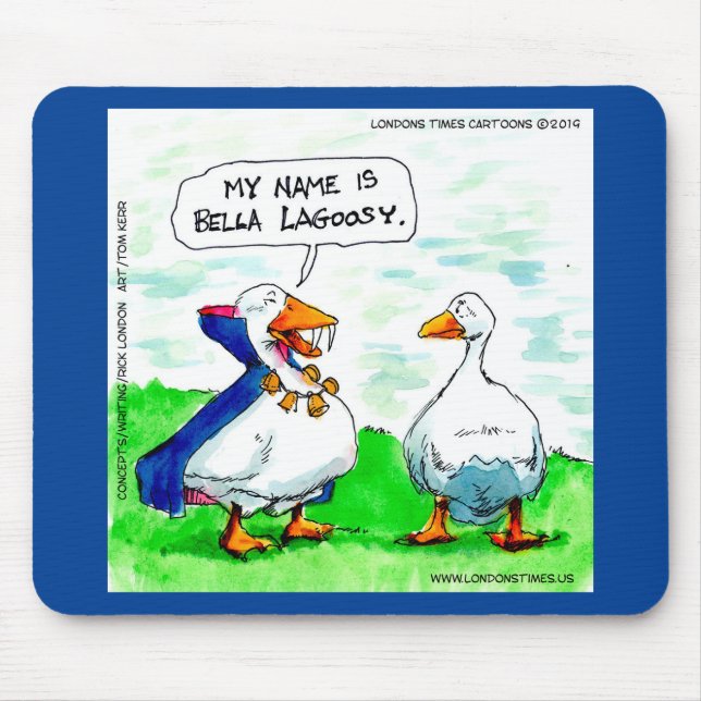 Mousepad Rick London Ganso Engraçado Vampiro Usando Sininho (Frente)
