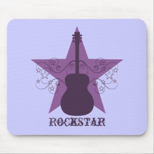 Mousepad Rico Guitar Star Swirls Mousepad, Roxo
