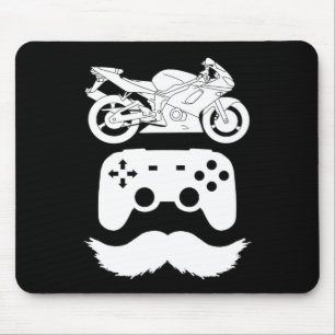 Mousepad Ride.Game.Dad White Graphic (B)