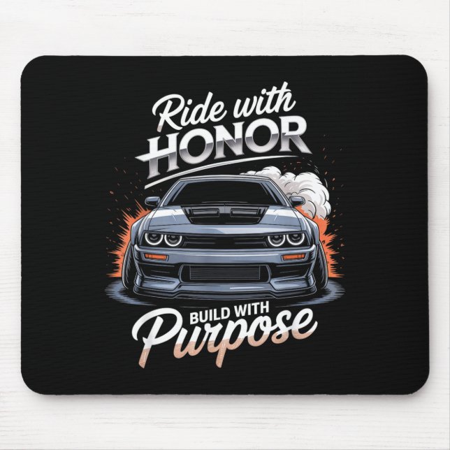 Mousepad Ride With Honor Car Lover  (Frente)