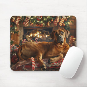 Mousepad Ridgeback Cão Natal Festivo