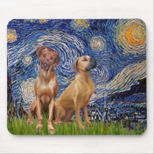 Mousepad Ridgeback Pair da Rodésia - Noite Estrelada
