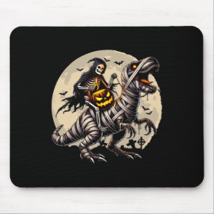 Mousepad Riding Mummy Dinosaur T Rex Pumpkin Engraçado Hall